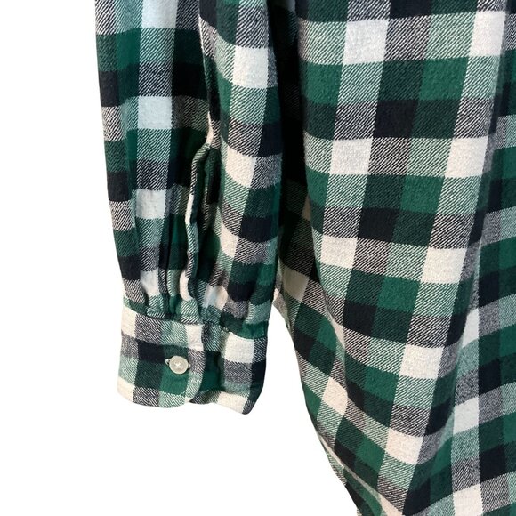 JA John Ashford Long Sleeve Checkered Flannel Button Front Shirt LG - Picture 4 of 7